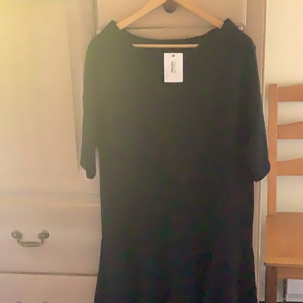 Oak and Fort blk 100% cotton dress